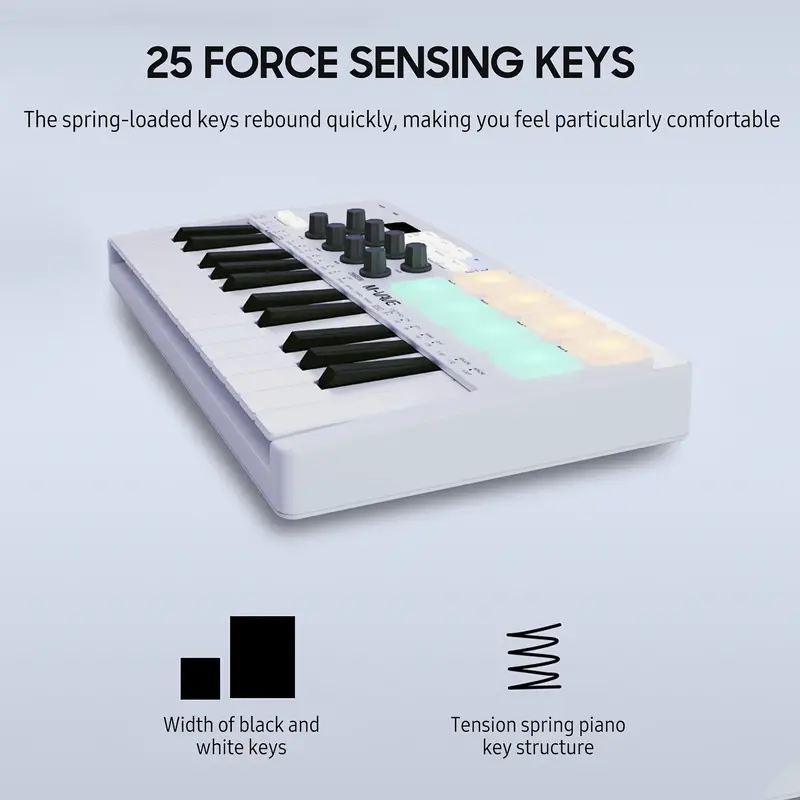 Teclado De Control MIDI De 25 Teclas Mini Teclado USB